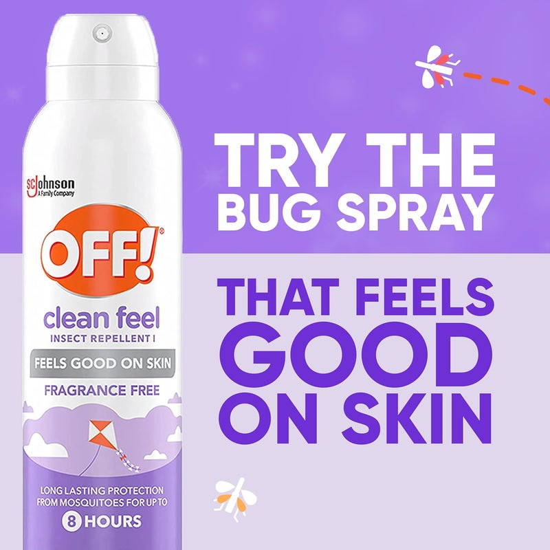 OFF! ! Clean Feel Insect Repellent Aerosol with 20% Picaridin - Long-Lasting DEET-Free Protection from Mosquitoes, Fragrance-Free Pest Control For Ticks & Flies, Camping, Bug Spray - 7.5 oz - Image 5